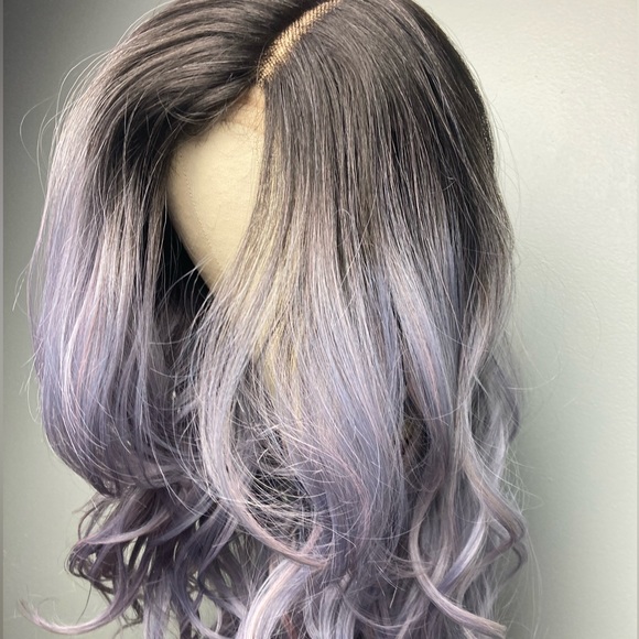 Ombre Light Gray Lace Wigs - Picture 10 of 11